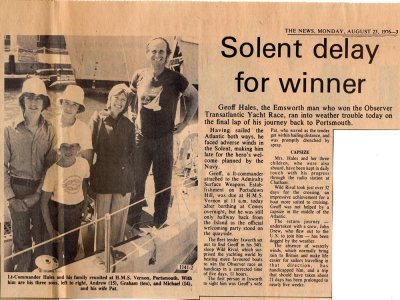 Lt Cdr Hales part 3 Sailing 23 Aug 1976